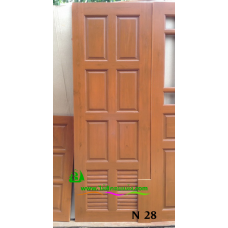 ประตูห้องน้ำไม้สัก รหัส  N28